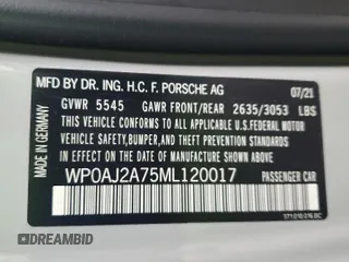 2021 Porsche Panamera с VIN WP0AJ2A75ML120017, выставлен на аукционе Copart как лот 81517913 с пробегом 26 083 миль миль и . История ставок и продаж доступна на DreamBid. Изображение 12.