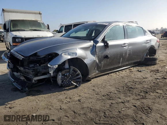 2018 Infiniti Q70 Luxe with VIN JN1BY1PP4JM330456, listed as a Copart auction lot 85368714 with 76,053 mi miles and Salvage title. Bid and sale history available at DreamBid. Image 1.