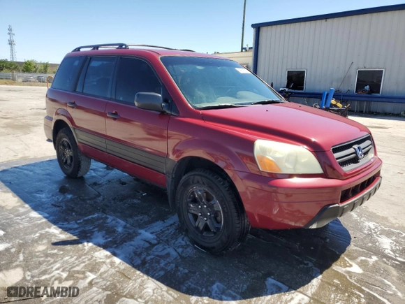 2005 Honda Pilot LX with VIN 2HKYF18115H559023, listed as a Copart auction lot 49797835 with 206,339 mi miles and Salvage Title. Bid and sale history available at carsss.com. Image 4.