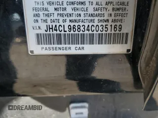 2004 Acura TSX with VIN JH4CL96834C035169, listed as a Copart auction lot 47055265 with 262,878 mi miles and Salvage Title. Bid and sale history available at carsss.com. Image 12.