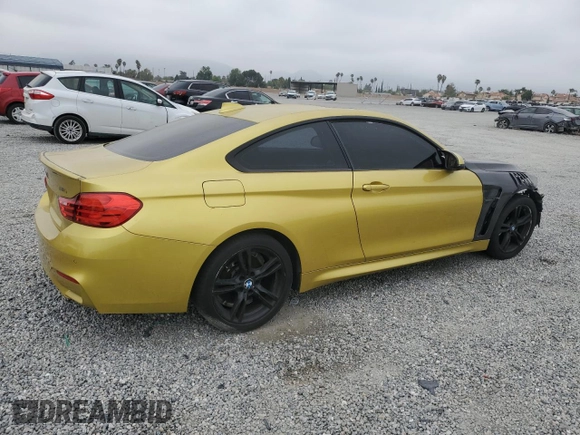 2015 BMW M4 with VIN WBS3R9C59FK332930, listed as a Copart auction lot 51443045 with 0 mi miles and Salvage Title. Bid and sale history available at carsss.com. Image 3.