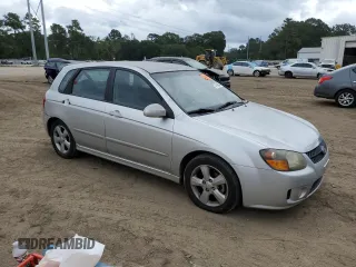 2009 Kia Spectra with VIN KNAFE241395022419, listed as a Copart auction lot 74794994 with 201,212 mi miles and Salvage Title. Bid and sale history available at carsss.com. Image 4.