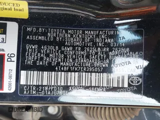 2014 Toyota Camry L with VIN 4T4BF1FK7ER395057, listed as a IAAI auction lot 42215441 with 166,247 mi miles and . Bid and sale history available at DreamBid. Image 9.