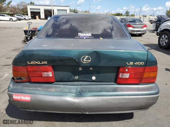 1996 Lexus LS 400 with VIN JT8BH22F2T0048147, listed as a Copart auction lot 50951765 with NaN miles and Salvage Title. Bid and sale history available at carsss.com. Image 6.