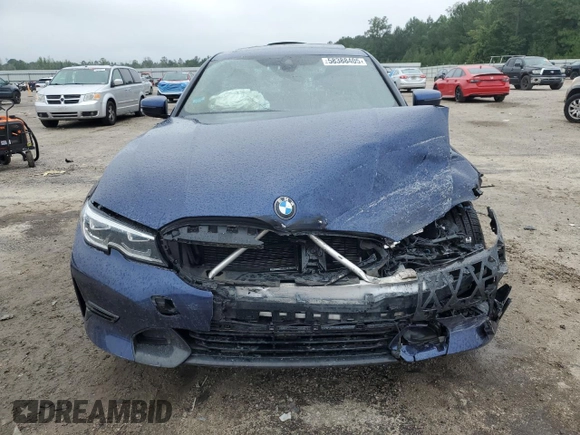 2020 BMW 3 Series 330i xDrive with VIN 3MW5R7J08L8B14922, listed as a Copart auction lot 58388405 with Not provided miles and Salvage title. Bid and sale history available at DreamBid. Image 5.