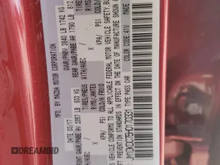 2017 Mazda CX-3 Touring z VIN JM1DKDC75H0170331, wystawiony jako Copart lot #51997455 z przebiegiem 141 405 mil mil oraz Szkoda całkowita • Salvage title. Historia ofert i sprzedaży dostępna na DreamBid. Obrazek 12.