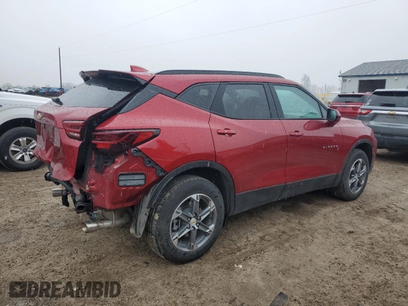 2024 Chevrolet Blazer LT z VIN 3GNKBHR43RS165920, wystawiony jako Copart lot #51974995 z przebiegiem 11 871 mil mil oraz Szkoda całkowita • Salvage title. Historia ofert i sprzedaży dostępna na DreamBid. Obrazek 3.