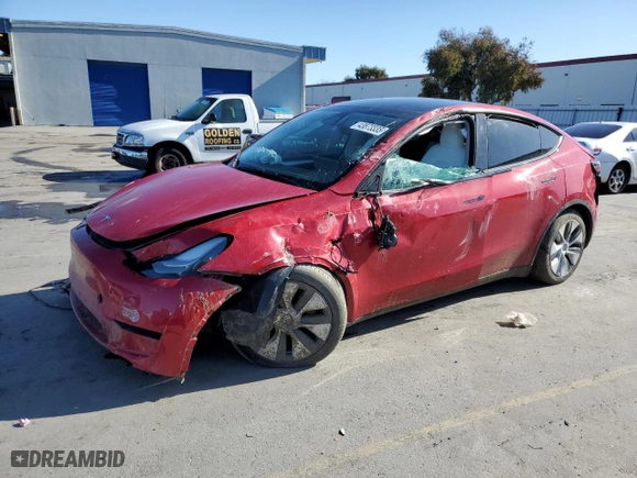 2023 Tesla Model Y Long Range with VIN 7SAYGDEE9PF832221, listed as a Copart auction lot 43873335 with 20,169 mi miles and Salvage Title. Bid and sale history available at carsss.com. Image 1.