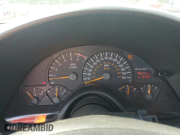 2001 Pontiac Firebird Formula with VIN 2G2FV22G612132427, listed as a Copart auction lot 54536115 with 106,441 mi miles and Salvage title. Bid and sale history available at DreamBid. Image 9.