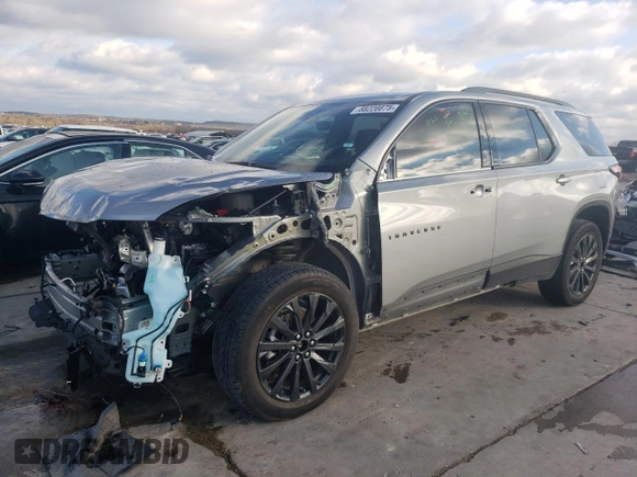 2023 Chevrolet Traverse RS with VIN 1GNERJKW2PJ233098, listed as a Copart auction lot 88220875 with 17,751 mi miles and Salvage Title. Bid and sale history available at carsss.com. Image 1.