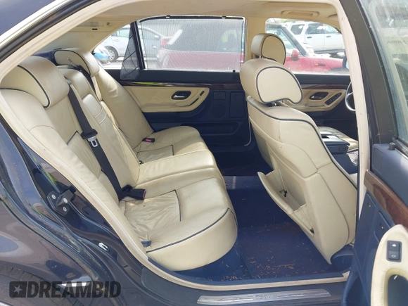2000 BMW 7 Series 740iL with VIN WBAGH8340YDP17276, listed as a IAAI auction lot 42409461 with 185,220 mi miles and . Bid and sale history available at DreamBid. Image 8.