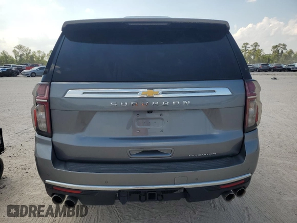 2022 Chevrolet Suburban Premier with VIN 1GNSCFKD6NR158050, listed as a Copart auction lot 72939134 with 48,458 mi miles and Salvage title. Bid and sale history available at DreamBid. Image 6.