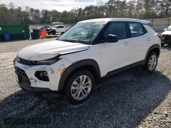 2023 Chevrolet TrailBlazer LS with VIN KL79MMS27PB179649, listed as a Copart auction lot 49480535 with 42,575 mi miles and Salvage Title. Bid and sale history available at DreamBid. Image 1.