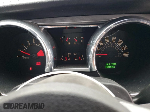 2007 Ford Mustang GT Deluxe with VIN 1ZVFT85H275365353, listed as a Copart auction lot 42509375 with 154,153 mi miles and Salvage Title. Bid and sale history available at DreamBid. Image 9.