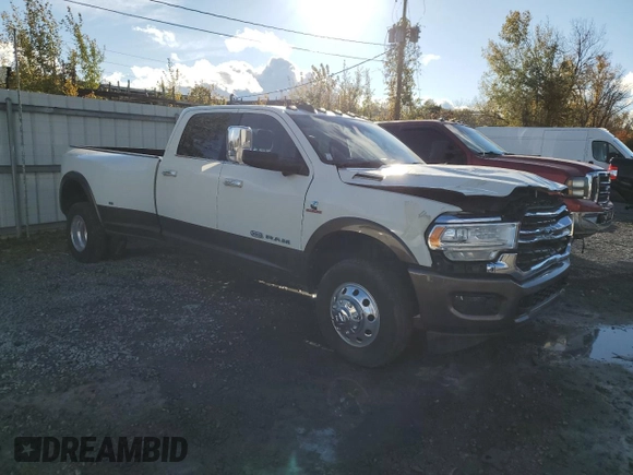 2019 Ram 3500 Longhorn with VIN 3C63RRKL7KG715538, listed as a Copart auction lot 72367064 with 82,661 mi miles and Salvage Title. Bid and sale history available at carsss.com. Image 4.