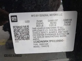 2023 Cadillac CT5 Premium Luxury z VIN 1G6DN5RK7P0119990, wystawiony jako IAAI lot #42293014 z przebiegiem 44 690 mil mil oraz . Historia ofert i sprzedaży dostępna na DreamBid. Obrazek 9.