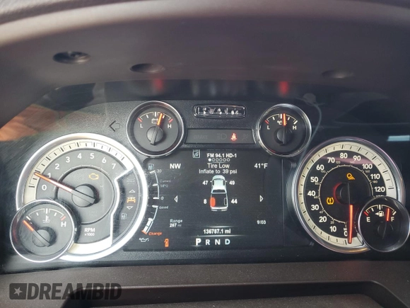 2018 Ram 1500 Big Horn with VIN 3C6RR6LTXJG129308, listed as a Copart auction lot 44314015 with 136,787 mi miles and Salvage Title. Bid and sale history available at carsss.com. Image 9.