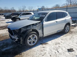 2019 BMW X3 sDrive30i with VIN 5UXTR7C55KLR50096, listed as a Copart auction lot 45906865 with 61,280 mi miles and Salvage Title. Bid and sale history available at carsss.com. Image 1.