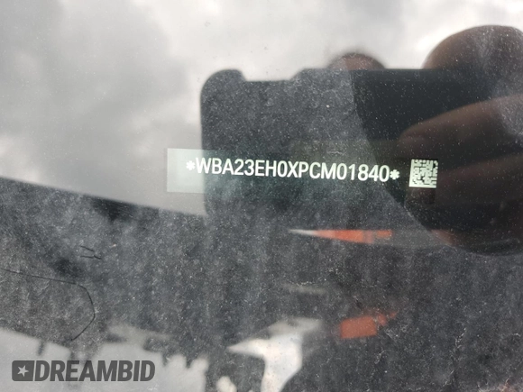 2023 BMW 7 Series 740i with VIN WBA23EH0XPCM01840, listed as a Copart auction lot 58458355 with Not provided miles and Salvage title. Bid and sale history available at DreamBid. Image 12.