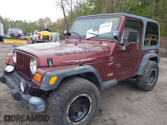 2001 Jeep Wrangler Sport with VIN 1J4FA49S31P301237, listed as a IAAI auction lot 42191884 with 154,627 mi miles and . Bid and sale history available at DreamBid. Image 2.
