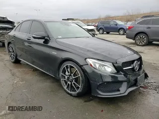 2017 Mercedes-Benz C 43 AMG with VIN 55SWF6EB1HU198007, listed as a Copart auction lot 48469895 with 110,341 mi miles and Salvage Title. Bid and sale history available at DreamBid. Image 14.