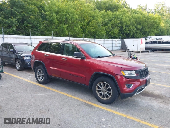 2014 Jeep Grand Cherokee Limited with VIN 1C4RJFBG8EC553860, listed as a IAAI auction lot 42452419 with 174,274 mi miles and . Bid and sale history available at DreamBid. Image 1.