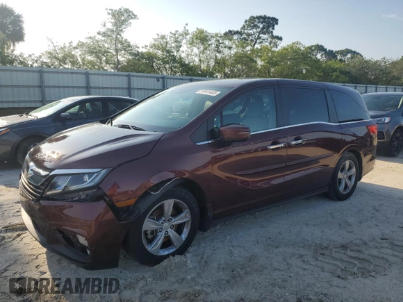 2018 Honda Odyssey EX-L with VIN 5FNRL6H72JB074980, listed as a Copart auction lot 51041465 with 96,240 mi miles and Salvage Title. Bid and sale history available at DreamBid. Image 1.