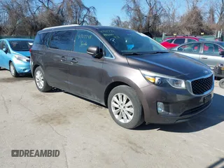 2016 Kia Sedona EX with VIN KNDMC5C12G6137510, listed as a IAAI auction lot 41707748 with 244,006 mi miles. Bid and sale history available at carsss.com. Image 1.