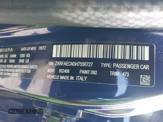 2017 Alfa Romeo Giulia Ti z VIN ZARFAECN3H7556727, wystawiony jako IAAI lot #41901444 z przebiegiem 96 678 mil mil oraz . Historia ofert i sprzedaży dostępna na DreamBid. Obrazek 9.