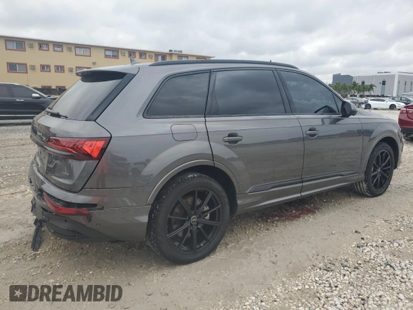 2023 Audi Q7 Premium Plus z VIN WA1LCBF71PD023112, wystawiony jako Copart lot #56709605 z przebiegiem 15 683 mil mil oraz Nie do naprawy • Non repairable. Historia ofert i sprzedaży dostępna na DreamBid. Obrazek 3.