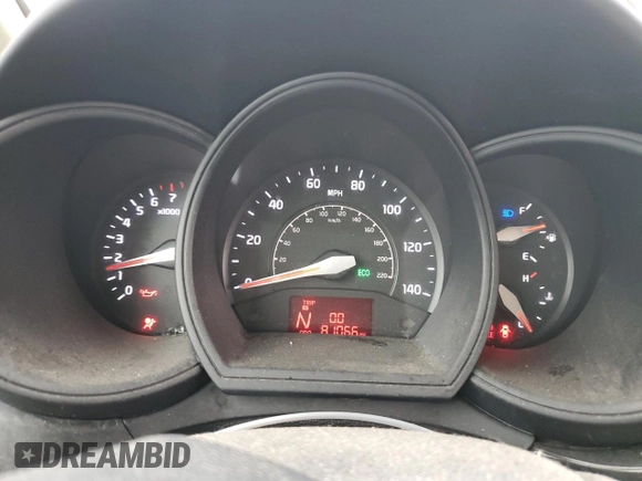 2016 Kia Rio LX with VIN KNADM4A31G6661742, listed as a Copart auction lot 47454605 with 81,066 mi miles and Salvage Title. Bid and sale history available at carsss.com. Image 9.