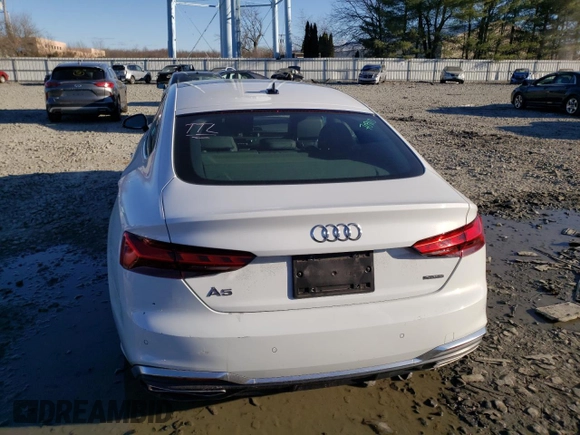 2021 Audi A5 Sportback S line Premium with VIN WAUDACF54MA003385, listed as a Copart auction lot 44269263 with 22,736 mi miles. Bid and sale history available at carsss.com. Image 6.