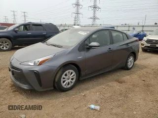 2021 Toyota Prius L Eco with VIN JTDKAMFU1M3148685, listed as a Copart auction lot 59094755 with 54,465 mi miles and Salvage title. Bid and sale history available at DreamBid. Image 1.