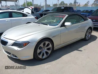 2007 BMW 6 Series 650i with VIN WBAEK135X7CN83521, listed as a IAAI auction lot 42078828 with 55,444 mi miles. Bid and sale history available at carsss.com. Image 2.