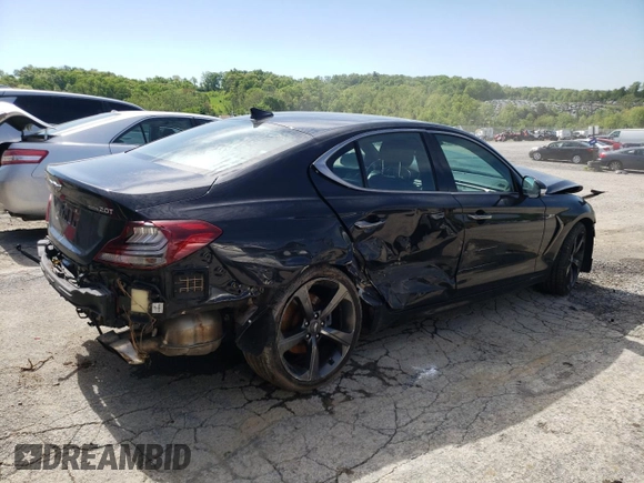 2019 Genesis G70 Advanced z VIN KMTG44LA2KU030841, wystawiony jako Copart lot #55983655 z przebiegiem 64 055 mil mil oraz Szkoda całkowita • Salvage title. Historia ofert i sprzedaży dostępna na DreamBid. Obrazek 3.