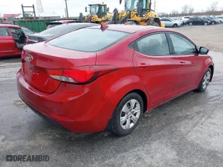 2016 Hyundai Elantra SE with VIN KMHDH4AEXGU650223, listed as a IAAI auction lot 41889561 with 107,533 mi miles. Bid and sale history available at carsss.com. Image 4.