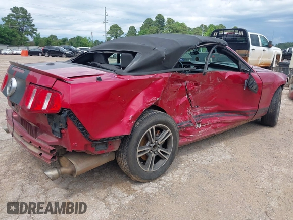 2012 Ford Mustang V6 with VIN 1ZVBP8EM5C5286673, listed as a IAAI auction lot 42172106 with 207,627 mi miles and . Bid and sale history available at DreamBid. Image 4.