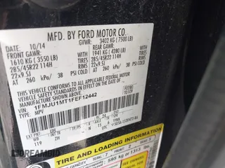 2015 Ford Expedition Platinum with VIN 1FMJU1MT1FEF12442, listed as a IAAI auction lot 42144296 with 150,759 mi miles and . Bid and sale history available at DreamBid. Image 9.