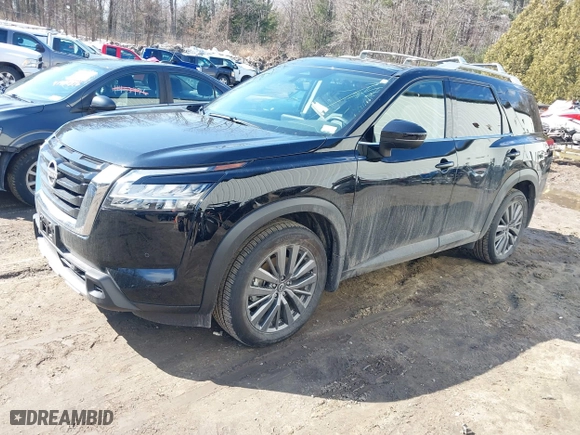 2024 Nissan Pathfinder SL with VIN 5N1DR3CD5RC295501, listed as a IAAI auction lot 41774354 with 1,740 mi miles. Bid and sale history available at carsss.com. Image 2.