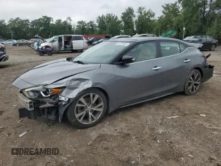 2017 Nissan Maxima S with VIN 1N4AA6APXHC360795, listed as a Copart auction lot 64732685 with 74,745 mi miles and Salvage title. Bid and sale history available at DreamBid. Image 1.