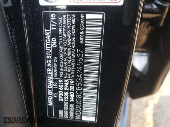 2016 Mercedes-Benz S 550 with VIN WDDUG8CB5GA245637, listed as a Copart auction lot 68300132 with 118,627 mi miles and . Bid and sale history available at DreamBid. Image 13.