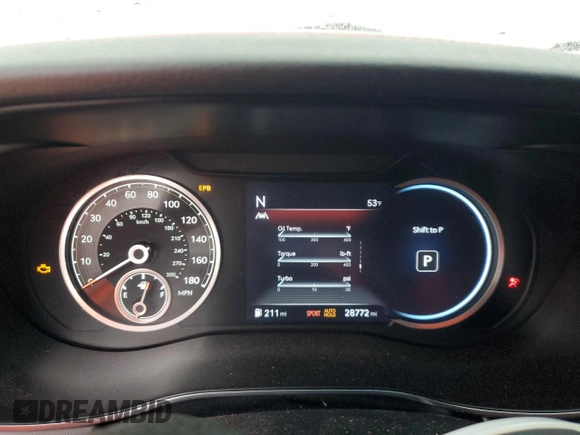 2022 Genesis G70 3.3T z VIN KMTG54TE0NU084384, wystawiony jako Copart lot #57788455 z przebiegiem 28 772 mil mil oraz Szkoda całkowita • Salvage title. Historia ofert i sprzedaży dostępna na DreamBid. Obrazek 9.
