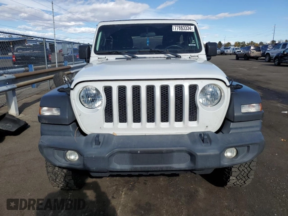 2018 Jeep Wrangler Sport with VIN 1C4GJXAN9JW331320, listed as a Copart auction lot 77883334 with 26,567 mi miles and Salvage title. Bid and sale history available at DreamBid. Image 5.
