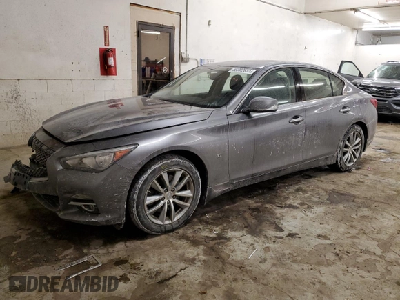 2015 Infiniti Q50 Sport with VIN JN1BV7AR5FM407039, listed as a Copart auction lot 45882655 with 99,813 mi miles and Salvage title. Bid and sale history available at DreamBid. Image 1.