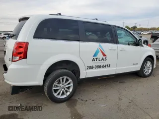 2019 Dodge Grand Caravan SXT with VIN 2C7WDGCG4KR777499, listed as a Copart auction lot 76657144 with 25,541 mi miles and Salvage Title. Bid and sale history available at DreamBid. Image 3.