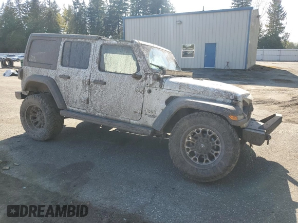 2018 Jeep Wrangler Unlimited Sport S с VIN 1C4HJXDN5JW254560, выставлен на аукционе Copart как лот 53254825 с пробегом Не указан миль и Списание • Salvage title. История ставок и продаж доступна на DreamBid. Изображение 4.