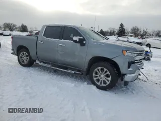 2024 Chevrolet Silverado 1500 LTZ with VIN 1GCUDGEL1RZ104894, listed as a Copart auction lot 41590095 with 33,551 mi miles and Salvage Title. Bid and sale history available at DreamBid. Image 4.