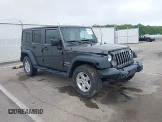 2018 Jeep Wrangler Unlimited Sport S z VIN 1C4BJWDG2JL827322, wystawiony jako IAAI lot #42148164 z przebiegiem 77 519 mil mil oraz . Historia ofert i sprzedaży dostępna na DreamBid. Obrazek 1.