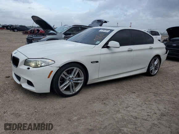 2013 BMW 5 Series 535i with VIN WBAFR7C50DC827773, listed as a Copart auction lot 47591385 with 132,510 mi miles and Salvage Title. Bid and sale history available at DreamBid. Image 1.