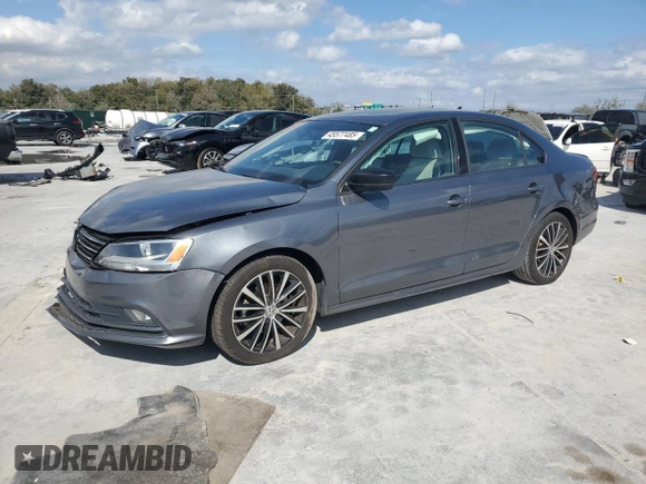 2015 Volkswagen Jetta Sport with VIN 3VWD17AJ9FM214051, listed as a Copart auction lot 45577485 with 109,361 mi miles and Non repairable. Bid and sale history available at DreamBid. Image 1.